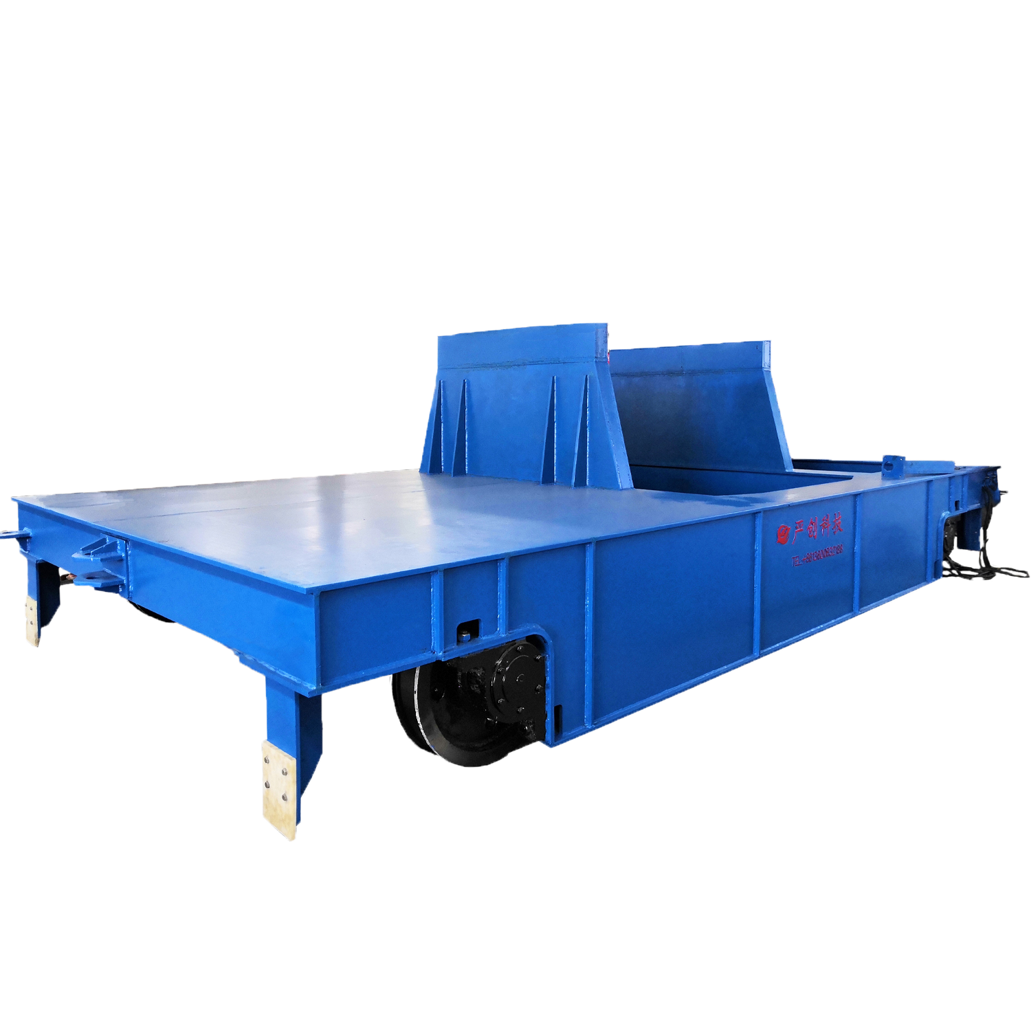 Steel discharging car